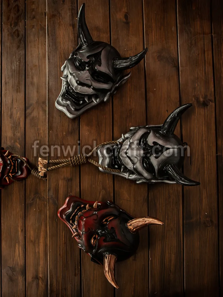 The black mask of the Japanese demon