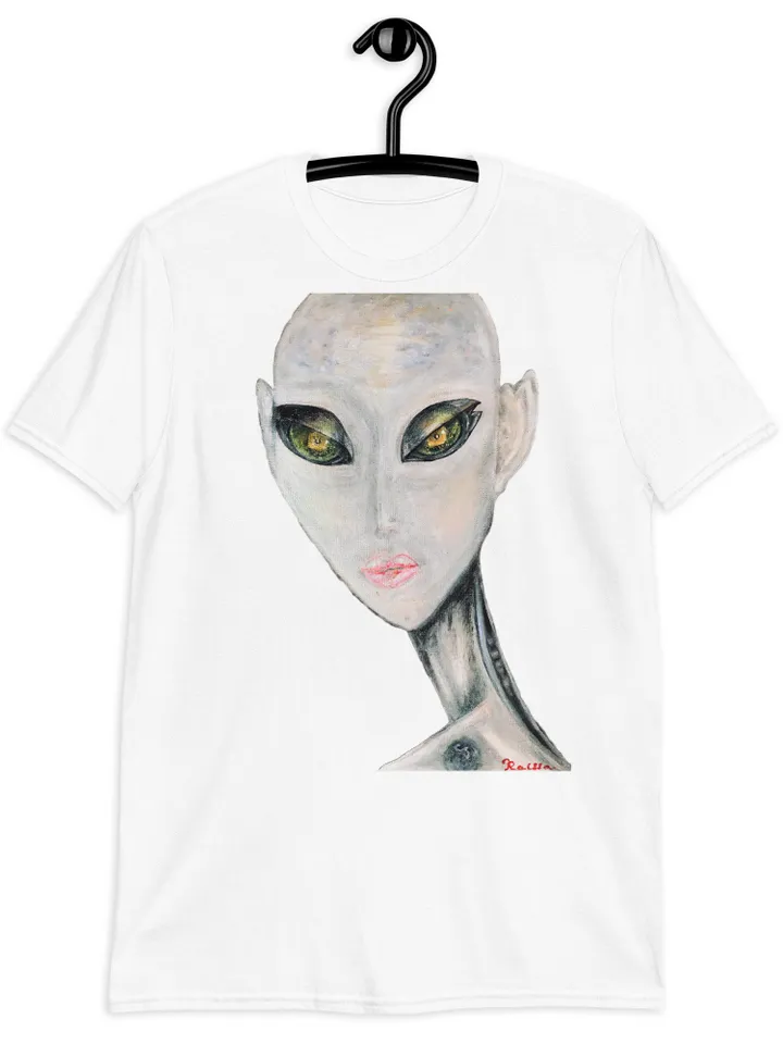 Alien Short-Sleeve Unisex T-Shirt made with my original unique acrylic painting.