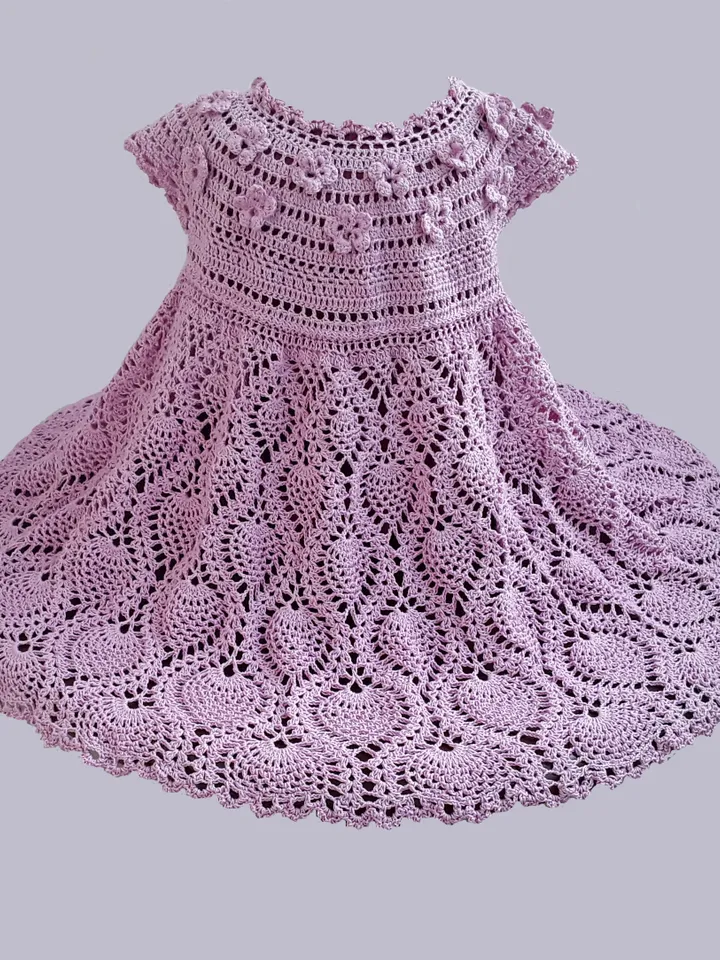 Crochet Baby Dress with the pineapples, Crochet Baby Dress Pattern, Crochet Toddler dress, Crochet girl dress for 1,2,3,4 years old, crochet baby princess dress pattern, crochet baby girls dress pattern, crochet newborn baby dress pattern