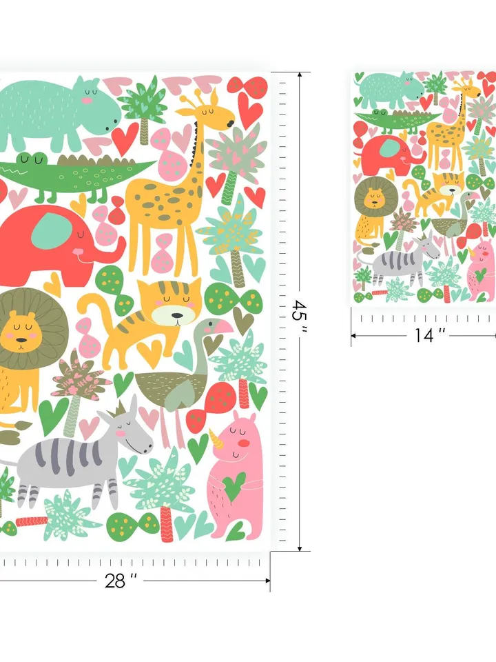 Animals Wall Decals Set Kids Stickers el68