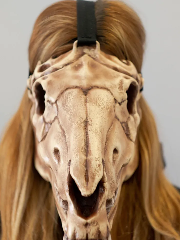 Horse Skull Mask, Horror Mask, Realistic Skull Mask, halloween scary mask, creepy mask, skull costume mask, shamanic mask,pagan mask