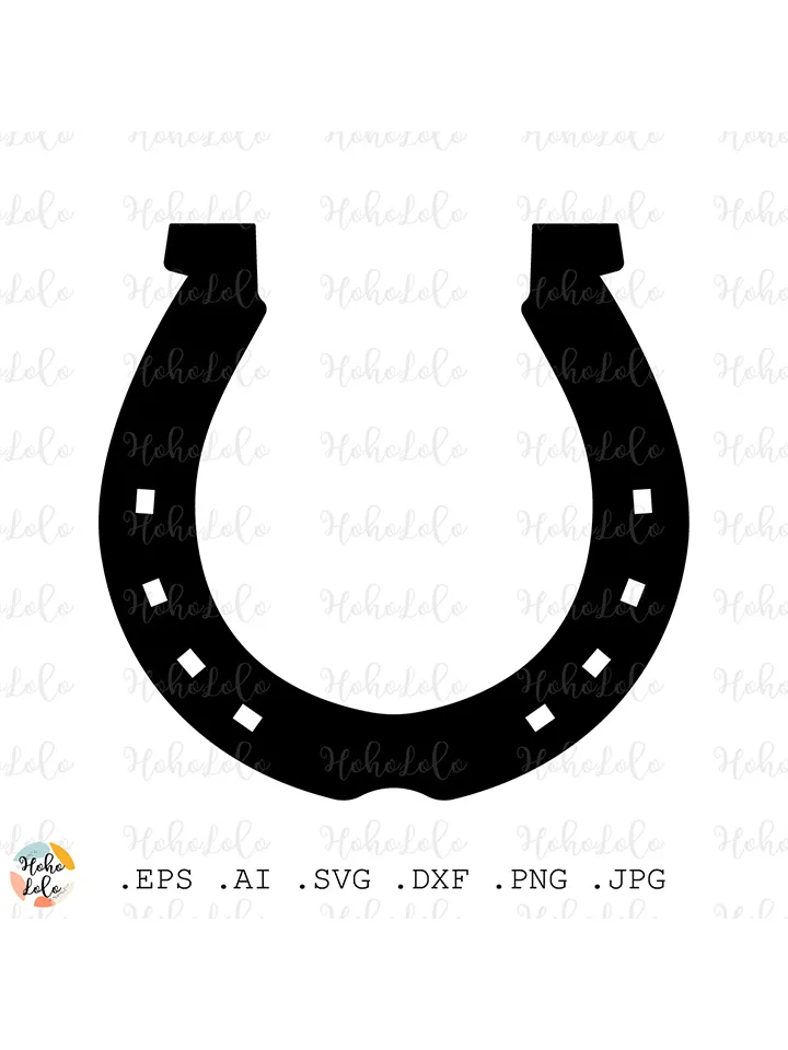 Horseshoe Svg, Horseshoe Silhouette, Horseshoe Cricut, Horseshoe Stencil Template Dxf, Horseshoe Clipart Png