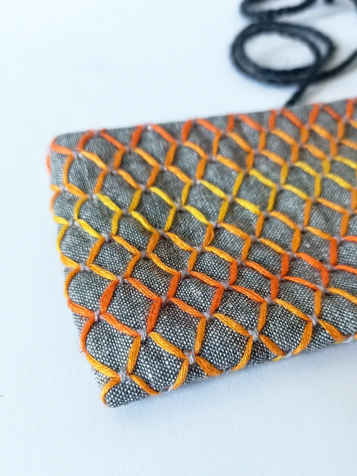 Sashiko embroidery case