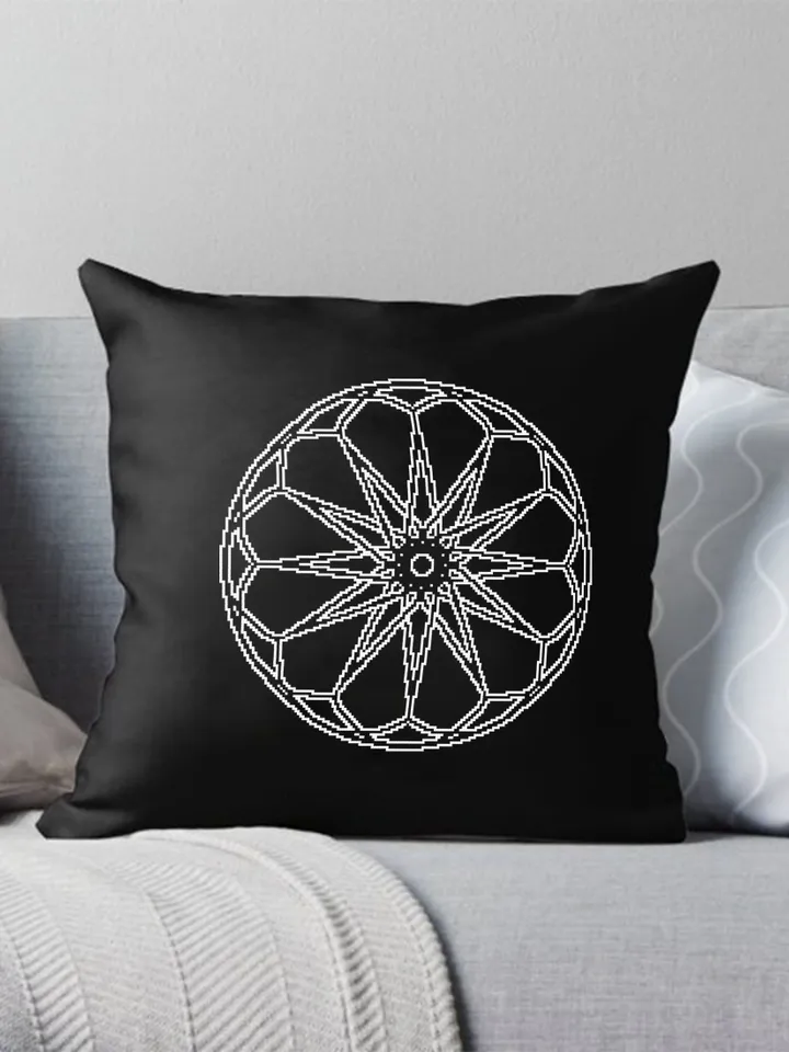 Wheel of fortune mandala cross stitch pattern download PDF Monochrome geometric ornament pattern digital PDF Quick cross stitch sampler #M30