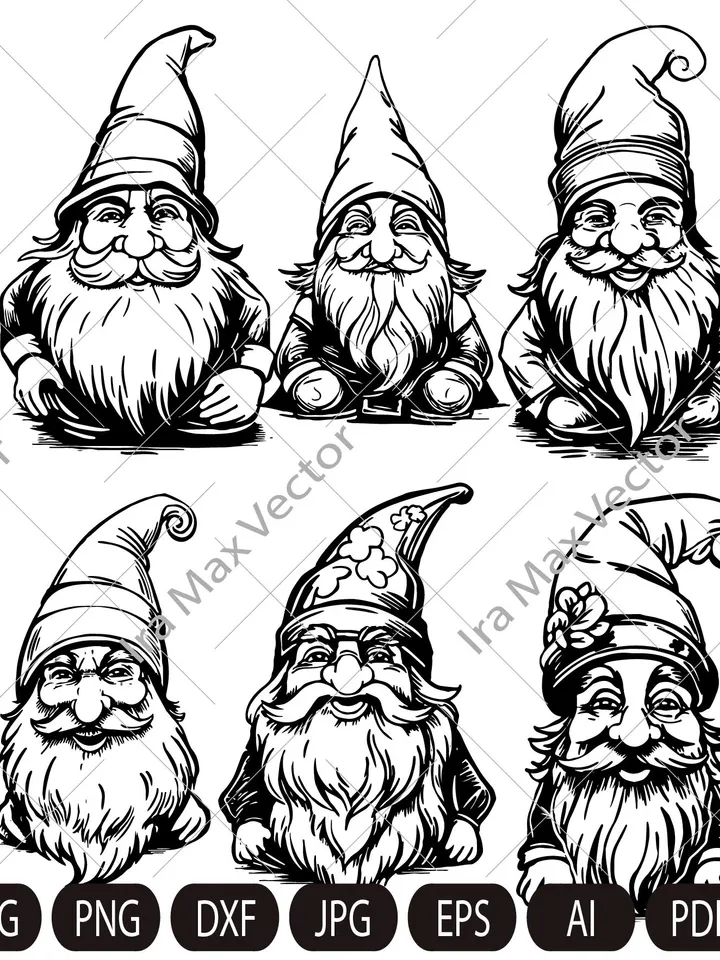Gnome Bundle svg,png,pdf , Gnomes set , Gnomes svg, elf svg,cute gnome