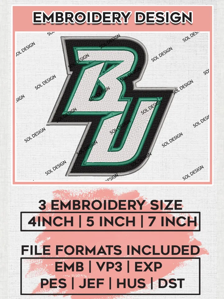 NCAA BU Bearcats Team Logo embroidery designs, NCAA Binghamton Bearcats Logo Machine embroidery files, NCAA Team Logo embroidery designs, NCAA Game Day Machine embroidery designs, Digital Download