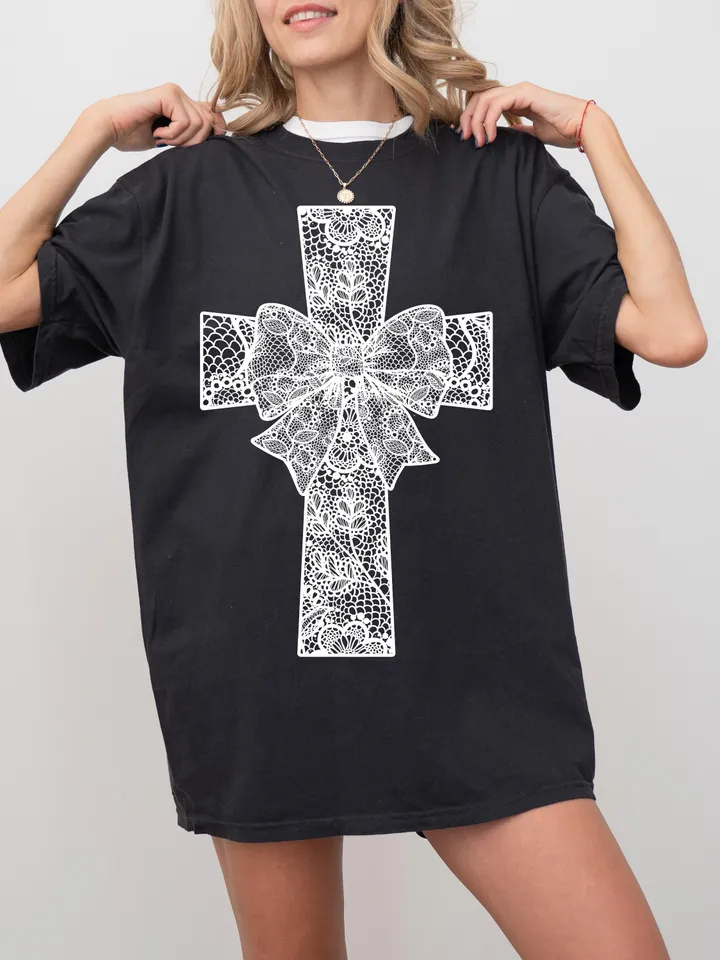 Christian Easter Coquette Png, Easter Lace Png, He is Risen Png, Jesus Easter Cross Png, Bible Verse Png, Happy Easter Png, White Lace Png