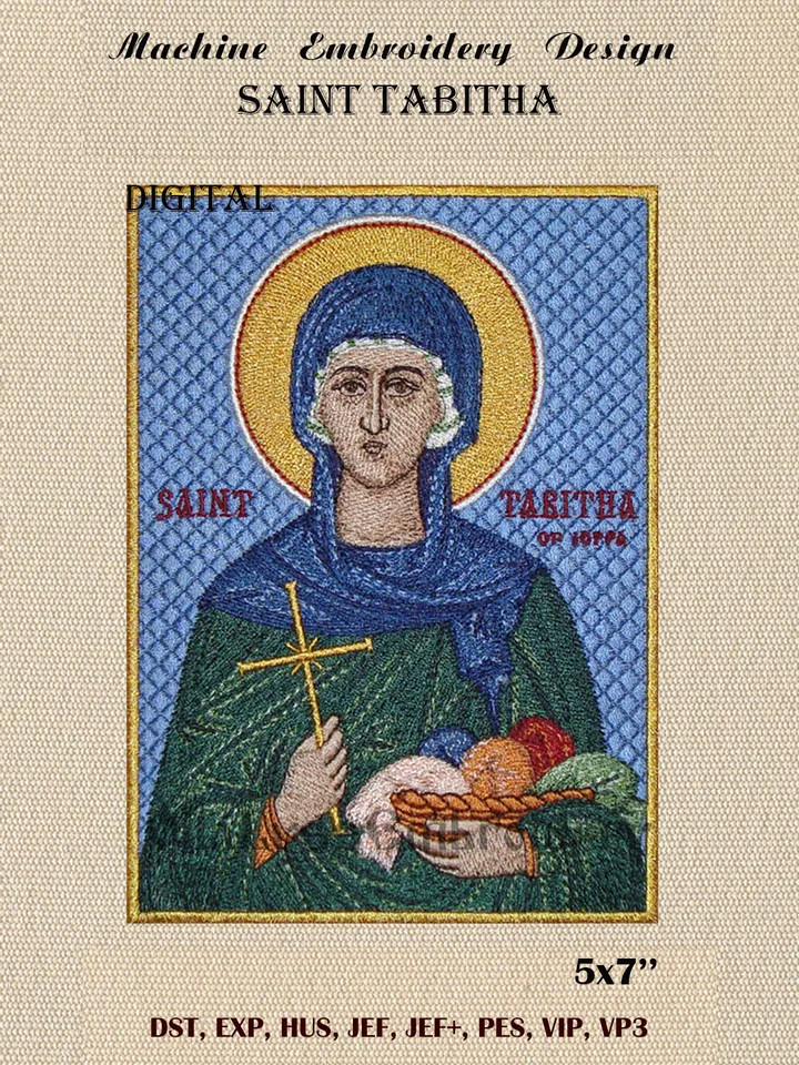 Icon of Saint Tabitha embroidery design