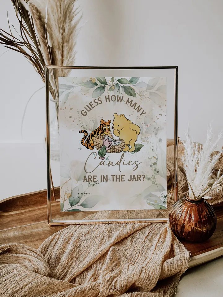 Winnie the Pooh Baby Shower Games; Winnie the Pooh Inspired; Printable Pooh Baby Shower Party Games; Honey Bear Shower Games; Wb1