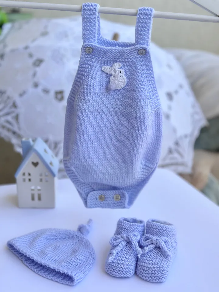 PDF Newborn Onesie Seamless Knitting Pattern – Comfort for Your Newborn with video ENG