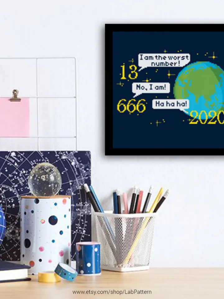 The Earth 2020 Year Cross stitch pattern | Embroidery Pattern | Instant Download | Embroidery Designs
