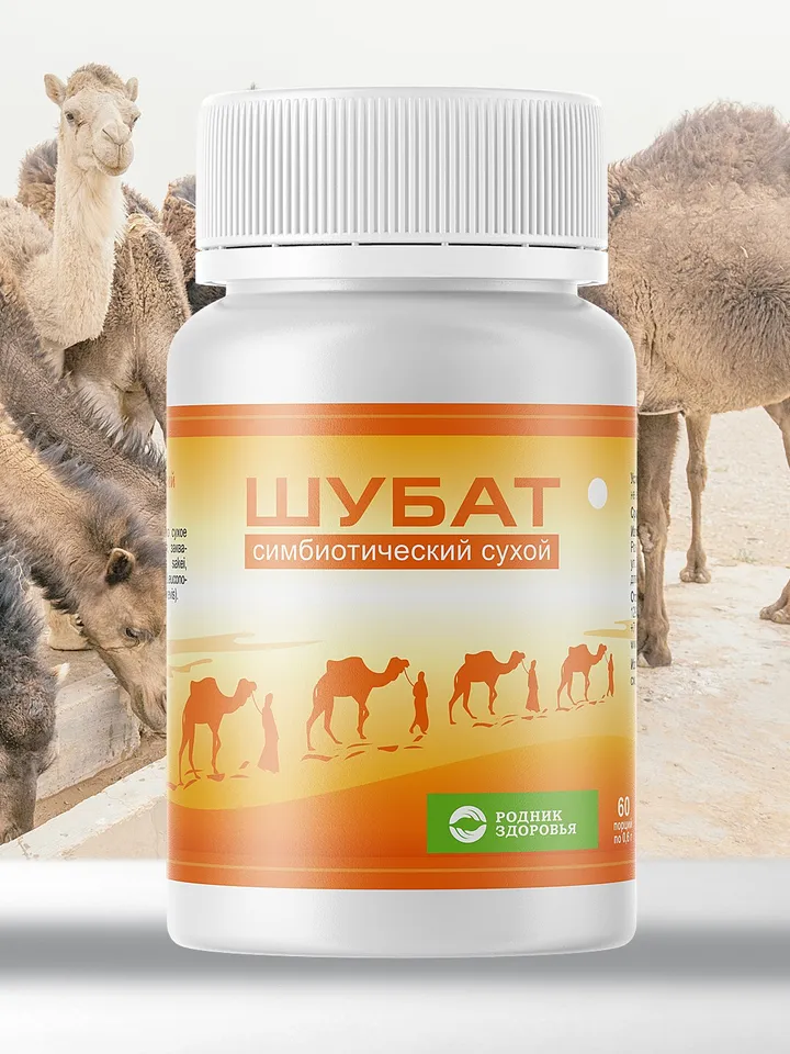 Shubat symbiotic dry (dry camel milk), capsules 60 pcs.