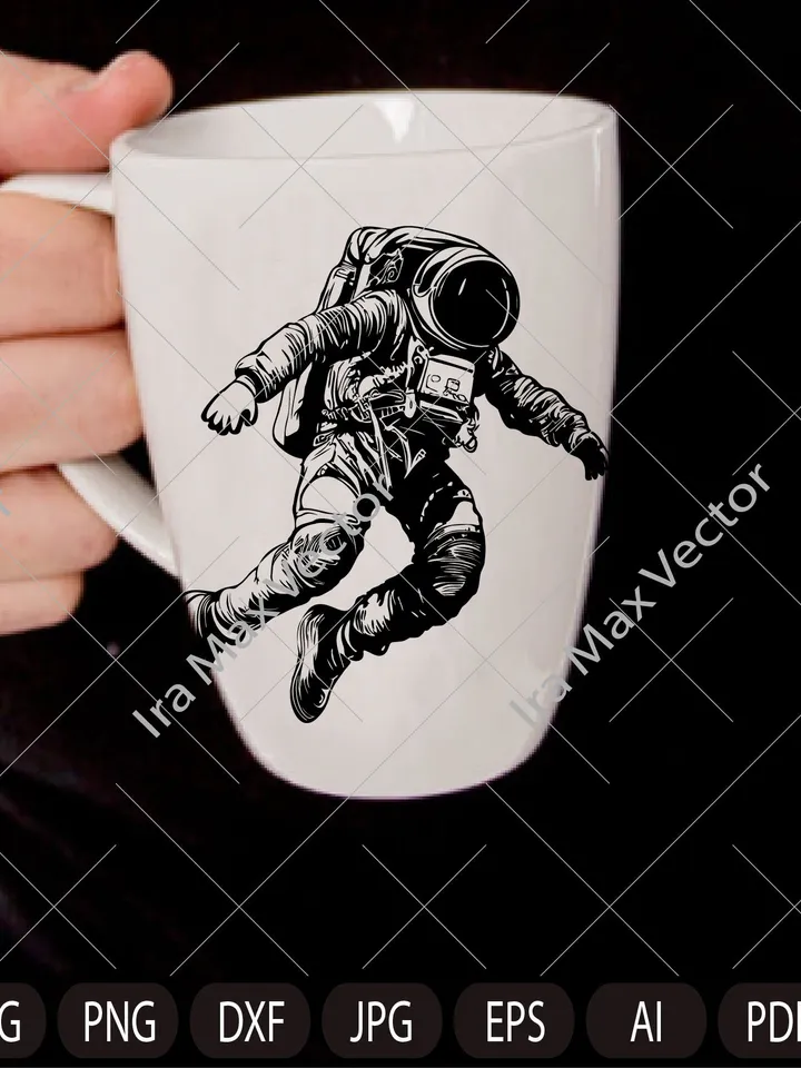 Astronaut SVG, Space SVG, Astronaut Clipart, Astronaut Cut Files For Silhouette, Astronaut Vector, Astronaut scientist, Cosmos space