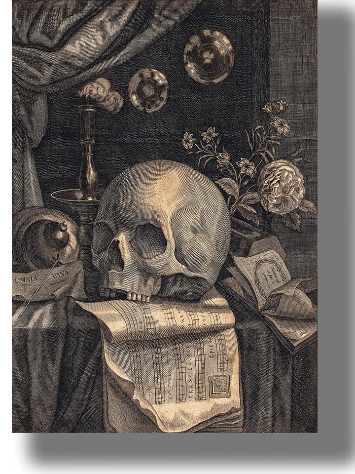 Omnia Vanitas or All is vanity.