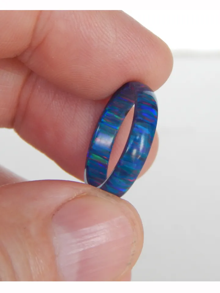 Solid opal ring. Solid opal ring. Synthetic opal ring.