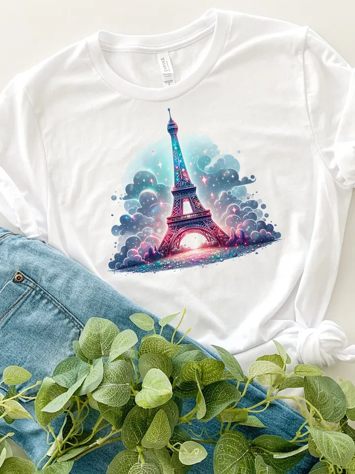 Eiffel Tower PNG Clipart, Eiffel Tower Sublimation Design, Eiffel Tower tshirt Design