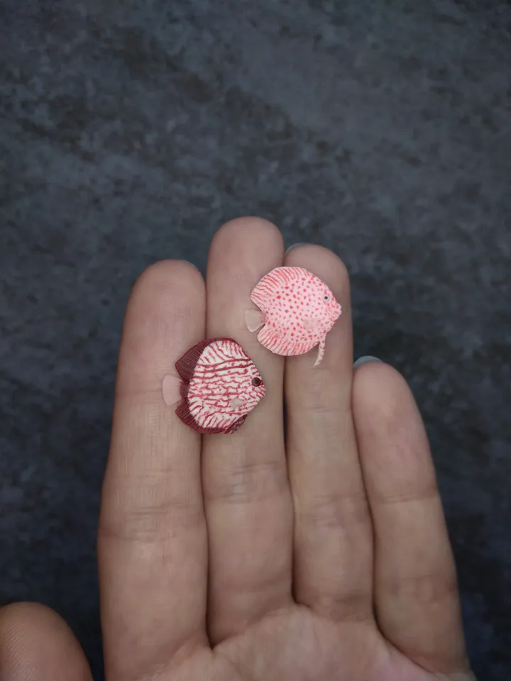 Set of miniature aquarium fish 25 pcs, tiny fish for diorama, dollhouse or resin art