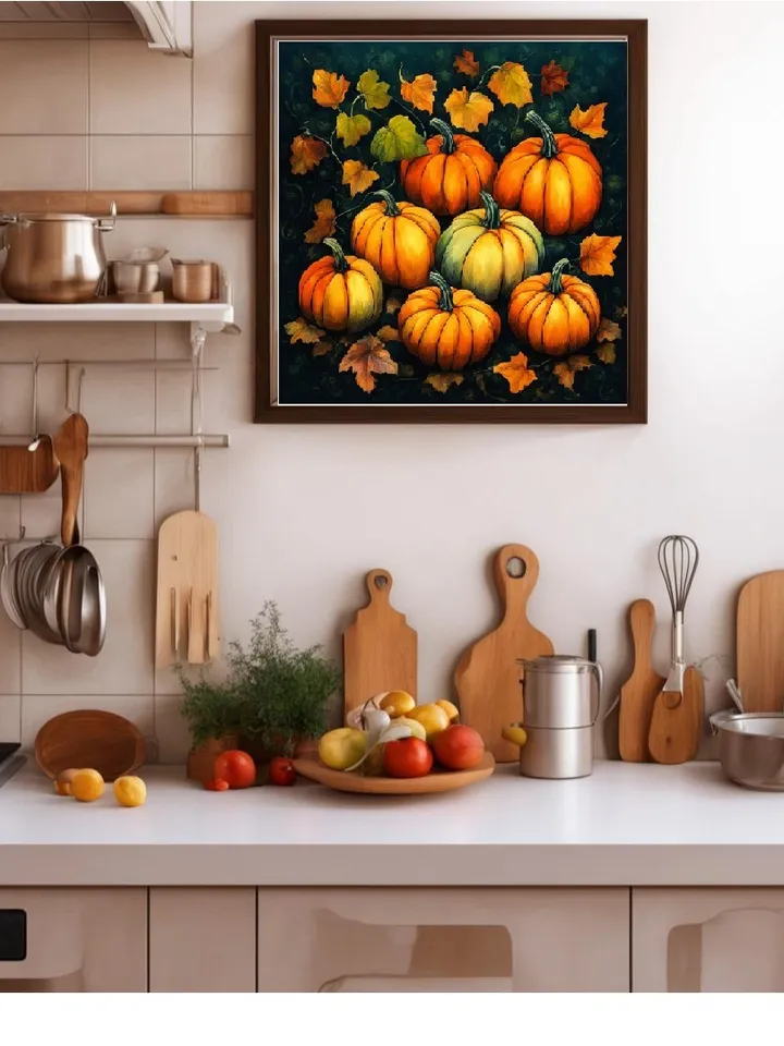 Ripe Pumpkins Digital Art. Wall Decor