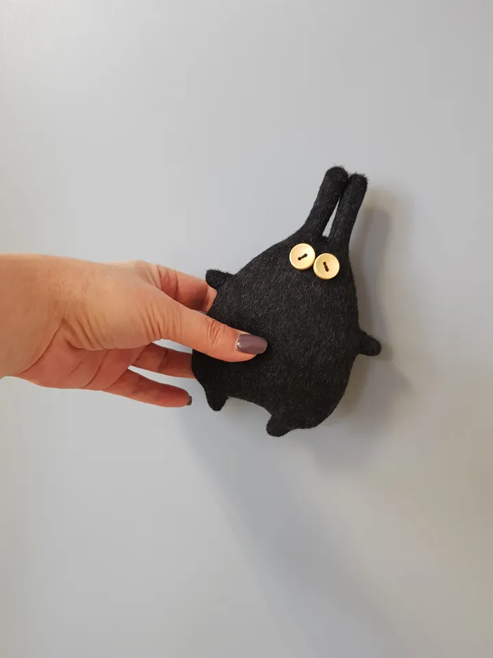 halloween dolls sewing patterns PDF 2 black rabbits, set of 2 tutorials