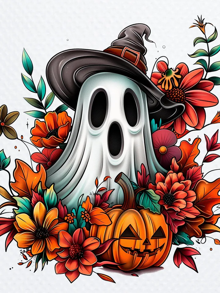 8 Cute Ghost PNG Bundle, halloween Clipart for sublomation, Fall PNG, Pumpkins clip art, Autumn Sublimation Design, Trending png