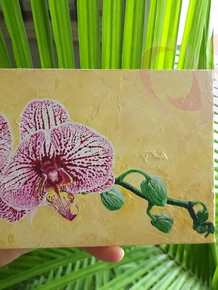 Orchid Flower Acrylic Painting Unique Gift for Orchid Lovers Cute Wall Art Decor for Mothers Day Thoughtful Gift