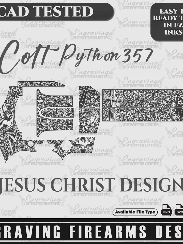 Engraving Firearms Design Colt Python 357 Jesus Design