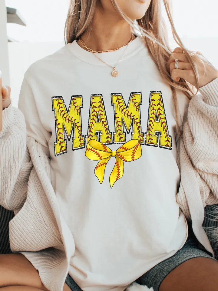 Softball Mama png design sublimation png retro mama png mothers day png design varsity mama png downloadable png tee shirt png Softball png