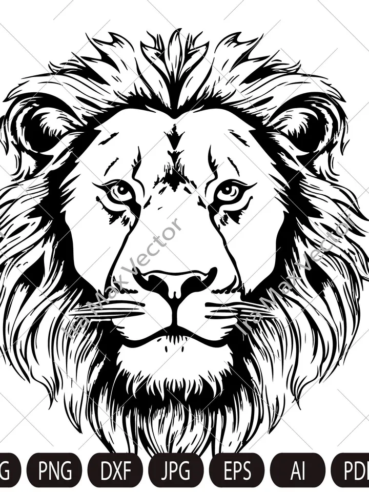 Lion Face svg / Lion Head svg / Lion svg / Lion King / Lion cartoon/Lions Mascot svg / Leo svg /Lion Head /Lion Printable / INSTANT DOWNLOAD