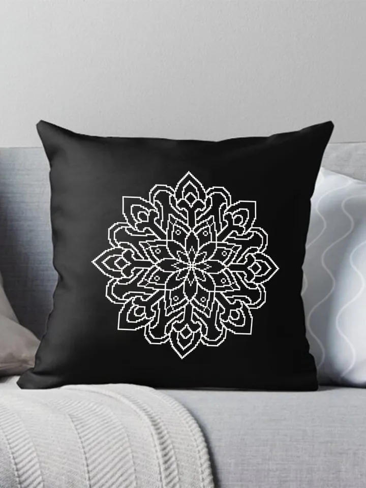 Mandala cross stitch pattern download PDF Monochrome mandala pattern digital PDF Quick cross stitch chart, Floral ornament cross stitch #M78