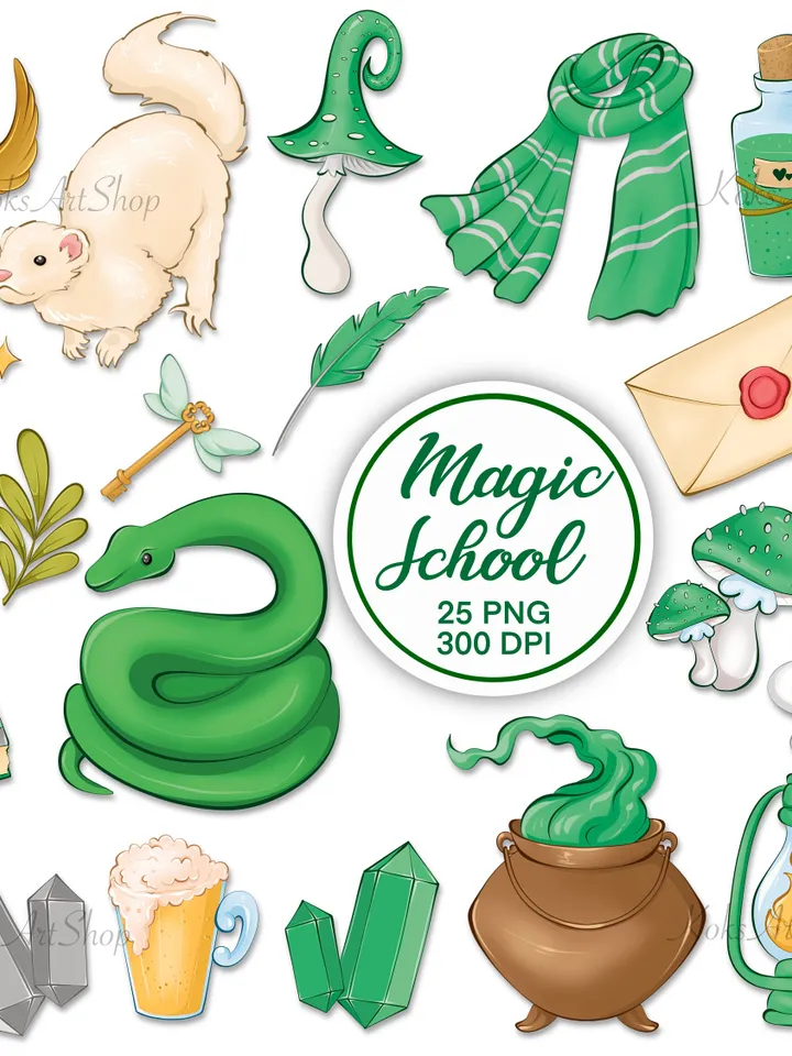 Wizard clipart, wizarding school clipart, magic clipart, magic school clipart, magic clip art, magic stickers, wizard stickers