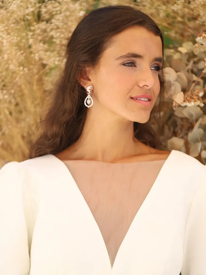 Kate Middleton Replica Royal Wedding earrings Swarovski Crystal Bridal Earrings Art Deco Vintage style Wedding Jewelry Royal Wedding Jewelry
