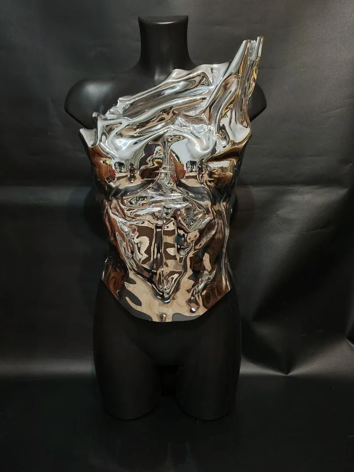 Women Royal Silver Corset Custom Made Women Metal Corset Custom Made Women Corset Armor For Women Women Fashion Silver Corset
