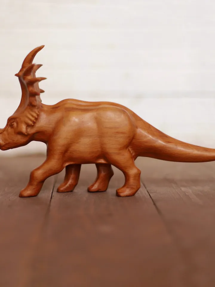 Wooden dinosaur Styracosaurus