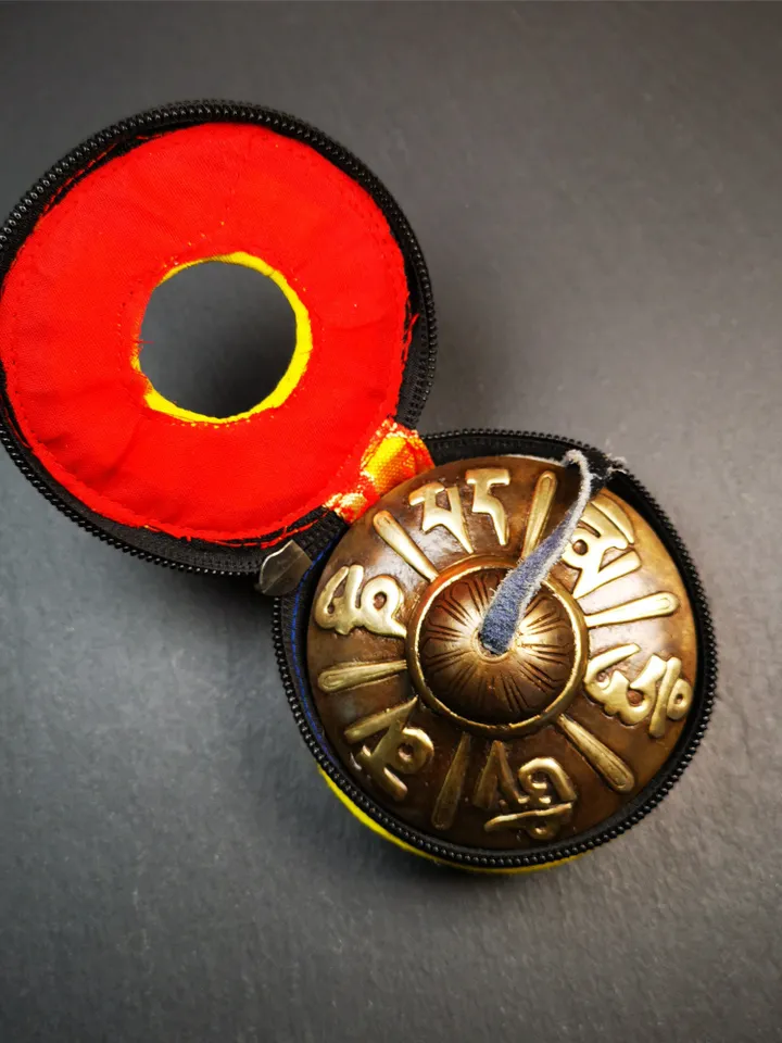 Gandhanra 8cm Tibetan Cymbals,OM Mantra Tingsha Bell,Buddhism Ritual Implement,Handmade in Nepal