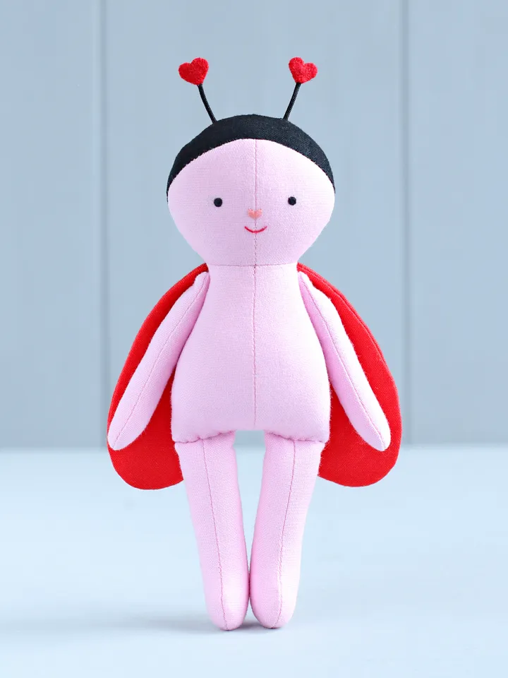 PDF Mini Love Bug Stuffed Animal (Valentine's Day Collection) Sewing Pattern