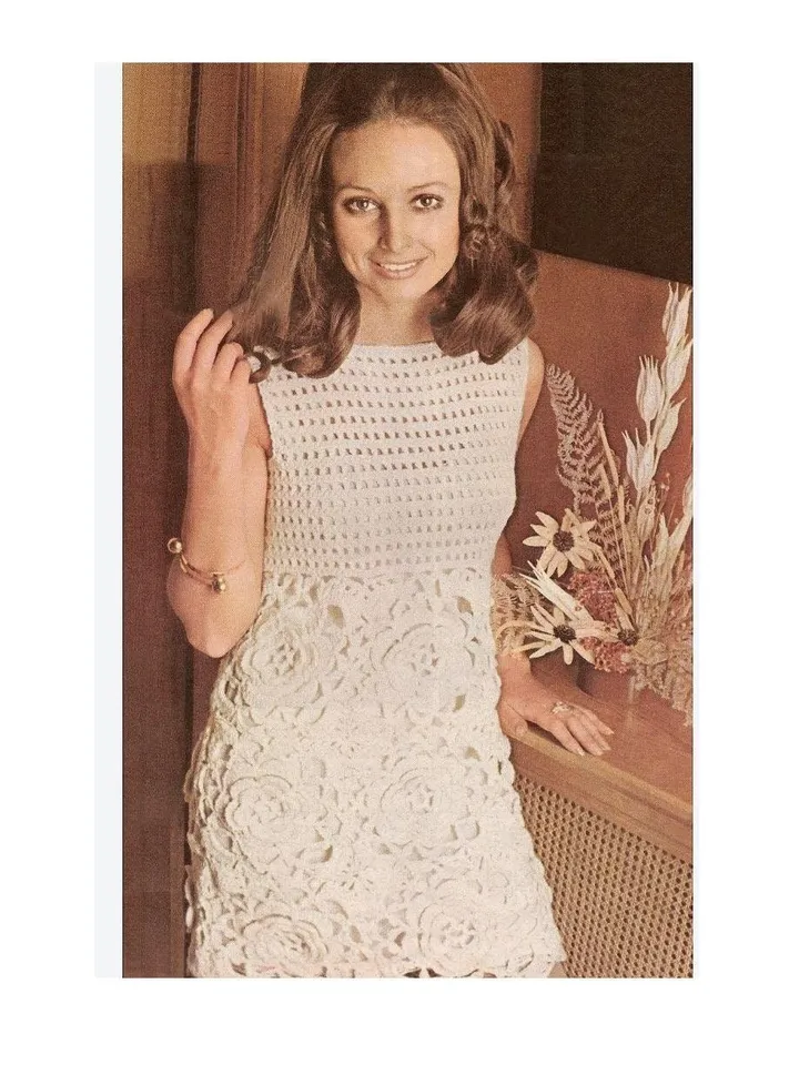 Dress crochet pattern, mini dress crochet, simple summer dress women pattern pdf instant download