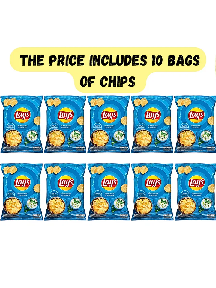 "Lay's" Chips "Lay's" cheese 7,9oz The order includes 10 pieces