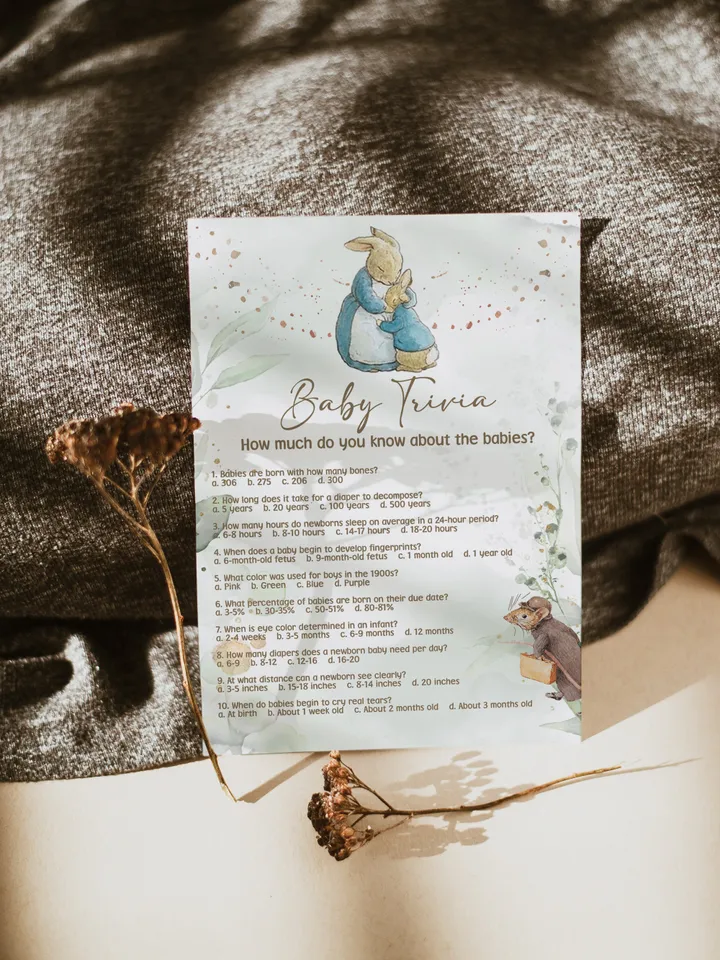 Peter Rabbit Baby Shower Games; Peter Rabbit Inspired; Printable Peter Rabbit Baby Shower Party Games; Peter Rabbit Shower Games; pr4