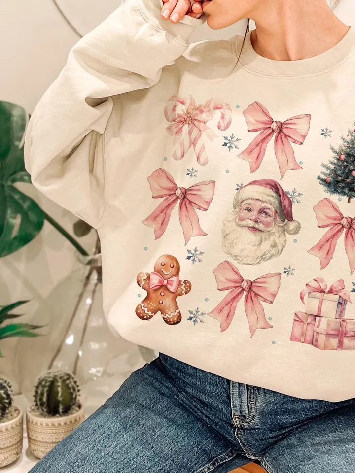 Coquette Christmas png bundle, Merry Christmas png, santa png,christmas tree png, christmas bow png, Christmas vibes png,merry and bright