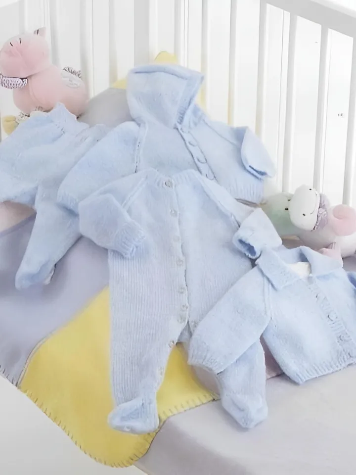 Knitting baby pattern , Set Knitting Pattern  Legging Cardigan Newborn Premature Doll