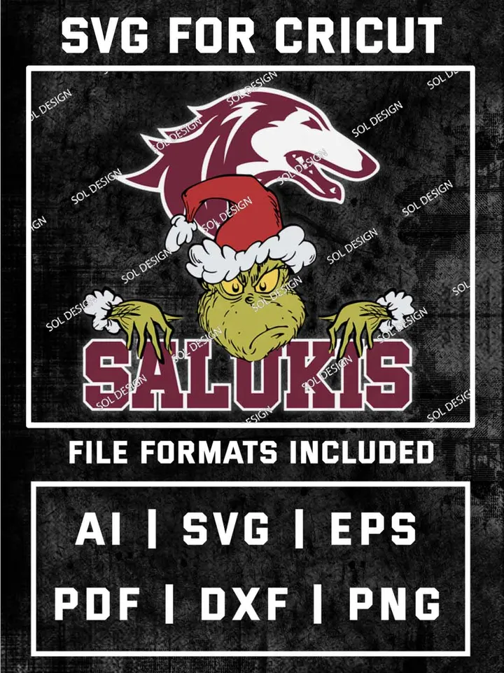Grinch Southern Illinois Salukis SVG, NCAA SVG Design, NCAA SIU Salukis SVG, NCAA Salukis Cricut, Christmas Svg, Grinch svg, Digital Download