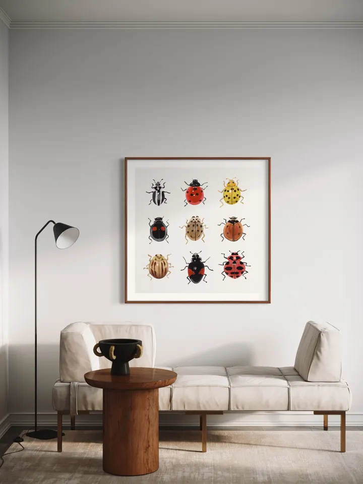 Ladybug Art Print, Watercolor Painting, Bug Insect Print, Insect Lover Gift, Ladybird Painting, Lady Bug, Realistic Art, Gift For Him