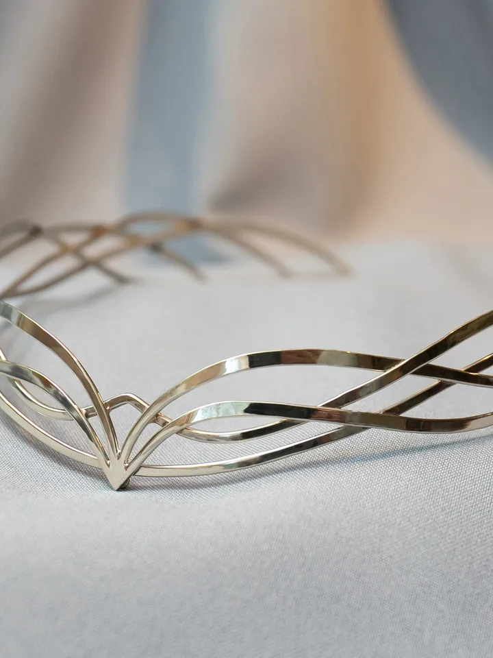 Sorceress diadem fantasy legends Tiara Elven Crown boho romantic Wedding Headpiece Celtic medieval elven Queen Niniane