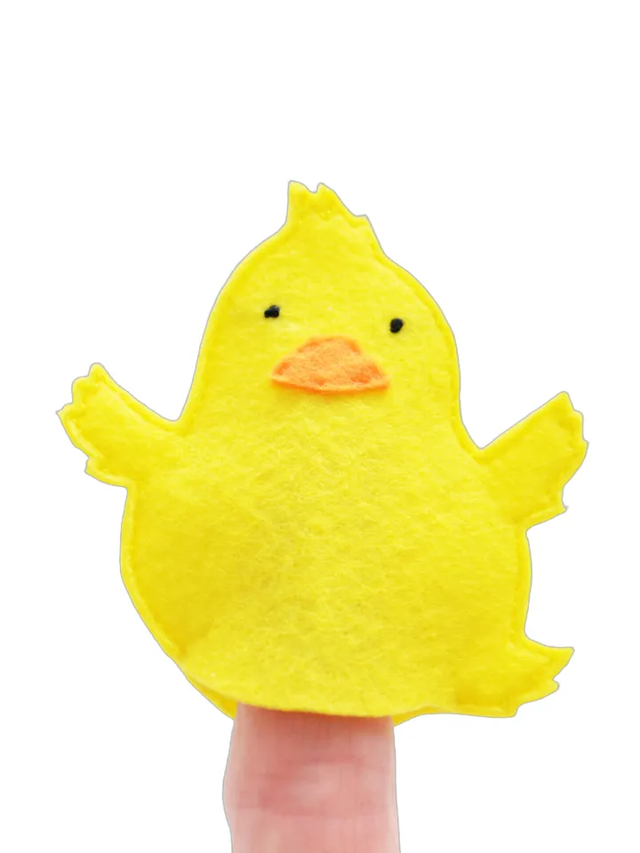 Pattern and tutorial to sew 5 little ducks from felt