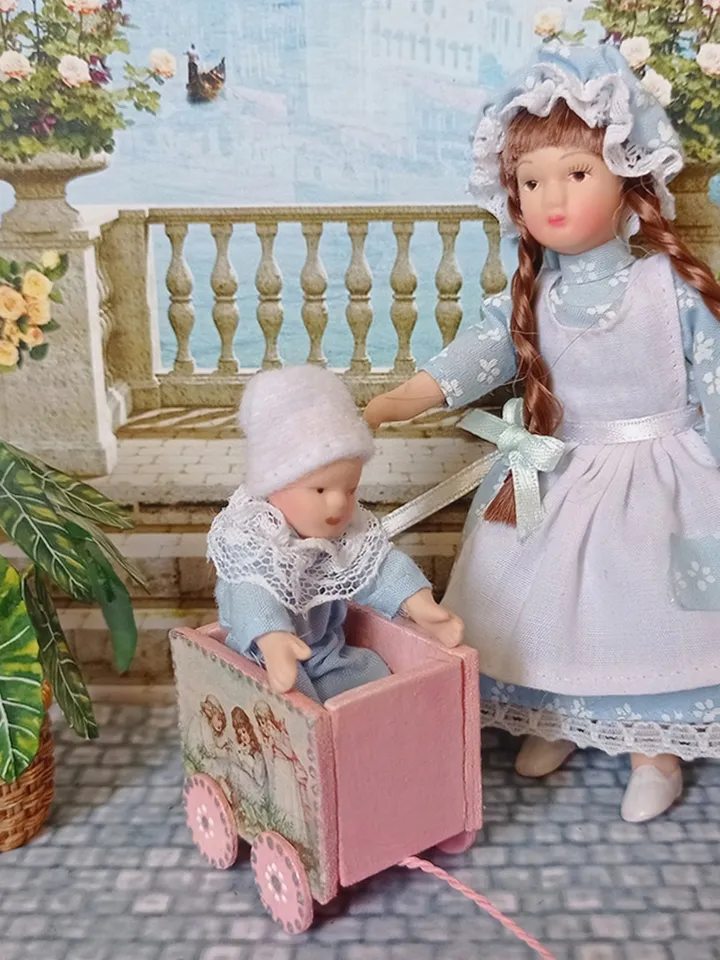 Trolley for dollhouse. Doll toy.