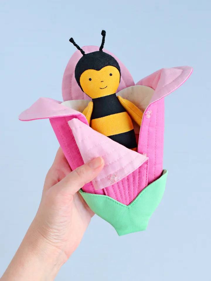 2 PDF Mini Bee with Flower Sleeping Bag Sewing Patterns Bundle