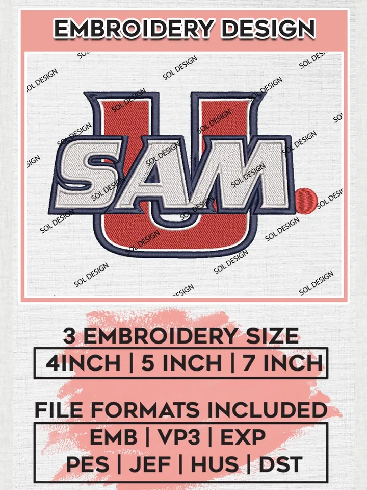 Samford Bulldogs Football Team Logo Machine Embroidery Design, NCAA Samford Bulldogs Team Design Design files, NCAA Team Embroidery Designs, NCAA Machine Embroidery Designs, Digital Download