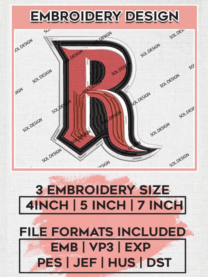 Rutgers Scarlet Knights Football Team Logo Machine Embroidery Design, NCAA Rutgers Scarlet Knights Team Design Design files, NCAA Team Embroidery Designs, NCAA Machine Embroidery Designs, Digital Download