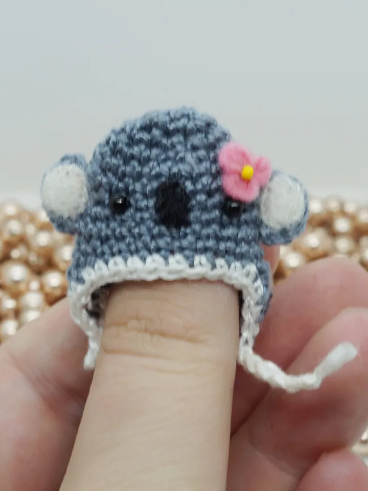 Miniature crochet hat for your toy, doll hat, will fit mice, raccoons and foxes from my shop, bear hat, cute hat, made to order