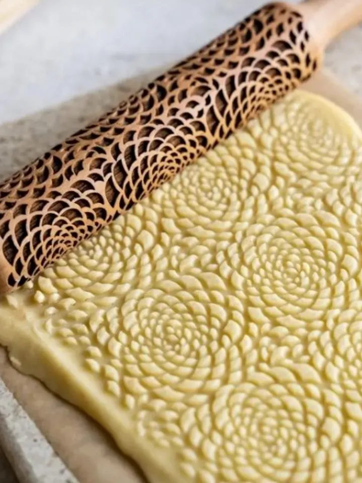 Original Rolling pin for cookies and plasticine, gingerbread, deep drawing, handmade